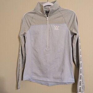 Victoria's Secret Women's Grey and Blue Sweatshirt